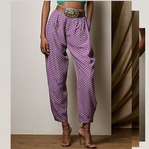 RALPH LAUREN Purple Label Cassidy Print Habotai Pants